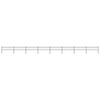vidaXL Garden Fence with Hoop Top Steel 561.4"x23.6" Black