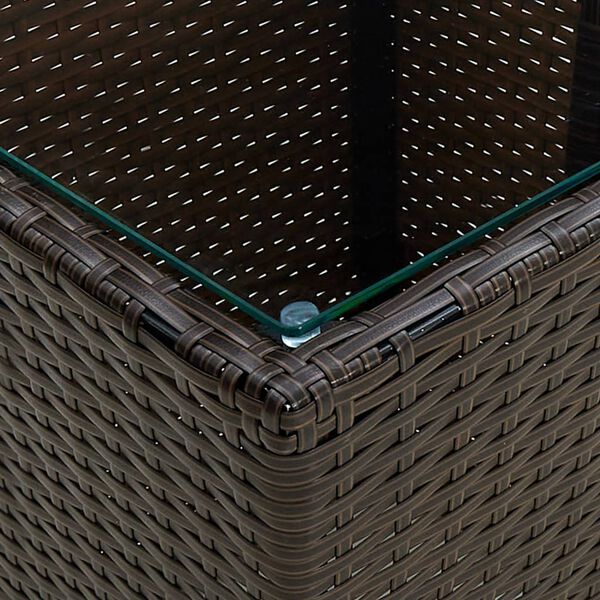 vidaXL Tea Table Brown and Transparent