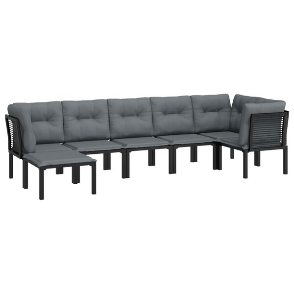 vidaXL Garden Lounge Set Black and Dark Grey