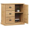 vidaXL Sideboard Honey Brown Solid pine wood, engineered wood, metal