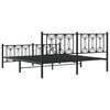 vidaXL Bed Frame Black Steel 72 x 84 in Bed Frame Rectangular Modern