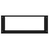 vidaXL Wall Shelf Set of 6 Black Engineered wood Decorative Inlays