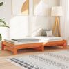 vidaXL Day Bed Wax brown Solid pine wood Single