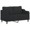 vidaXL 2-seater Sofa Black Fabric (100% polyester), metal 2-Seater