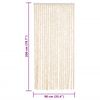 vidaXL Fly Curtain Beige and White 35.4x78.7" Chenille