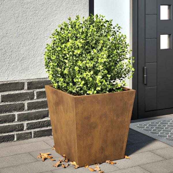 vidaXL Garden Planter Brown Weathering steel Medium Durable