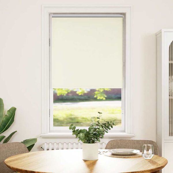 vidaXL Roller Blind Off White Polyester 27.6 in x 51.2 in
