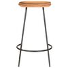 vidaXL Bar Stool Set of 2 Natural Wood Solid Acacia Wood Standard