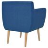 vidaXL Armchair Blue Polyester, Wood 26.4 x 23.2 x 30.3 in Sturdy