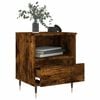 vidaXL Bedside Cabinet Smoked Oak Engineered wood Medium Bedside Cabinet