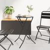 vidaXL Garden Table Folding Anthracite 19.7" x 19.7" x 28.3" Steel