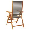 vidaXL Garden Chair Set of 4 Grey Solid acacia wood with an oil finish