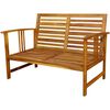 vidaXL Garden Table And Chairs Brown Solid Acacia Wood Medium