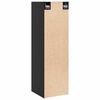 vidaXL Wall Cabinet Set of 2 Black Solid Pine wood 11.8 x 11.8 x 39.4 in