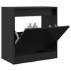 vidaXL Shoe Cabinet Black Engineered wood Compact Shoe Cabinet