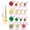 vidaXL Christmas Bauble Set Set of 111 Red, Green, Gold Polystyrene