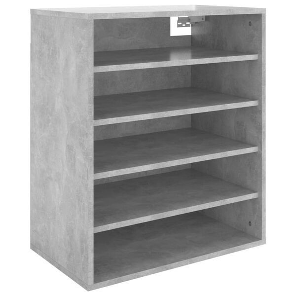 vidaXL Shoe Cabinet Concrete Gray Engineered Wood Medium Shoe Cabinet