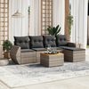 vidaXL Garden Sofa Set Grey PE rattan 6 Piece Modular Garden Sofa Set