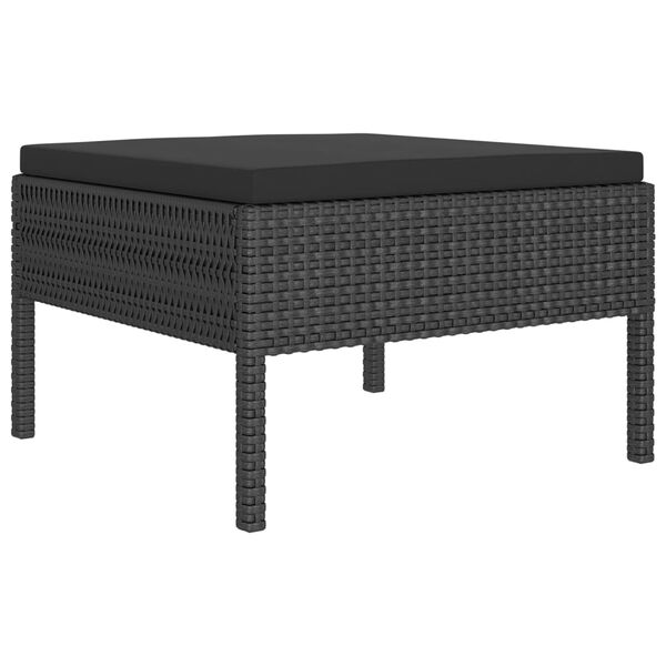 vidaXL Garden Lounge Set Black