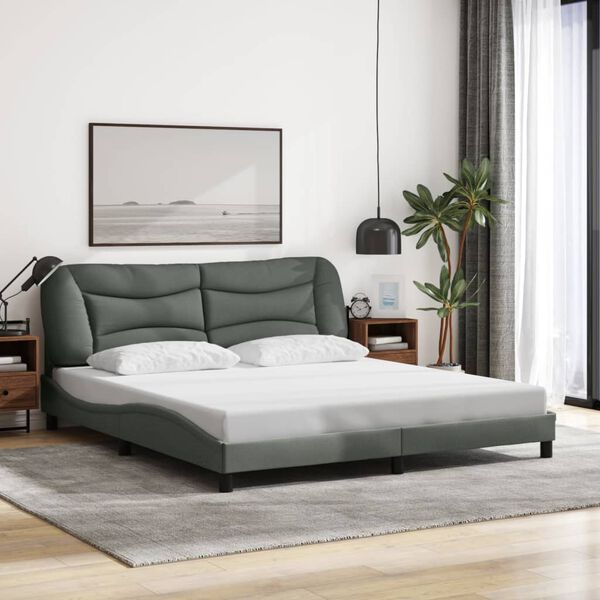 vidaXL Bed Frame Dark Gray