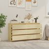 vidaXL Bedside Cabinet Set of 2 Natural Solid Pine Wood Medium