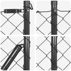 vidaXL Chain Link Fence with Posts Gray 0.4 x 10 m Steel