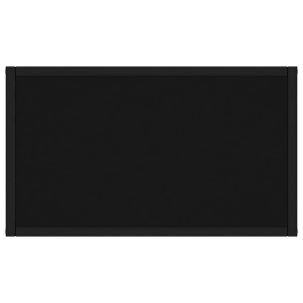 vidaXL Console Table Black Tempered glass and powder-coated steel Medium