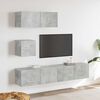 vidaXL TV Cabinet Set 4-Piece Set Concrete Grey Engineered Wood Medium