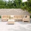 vidaXL Garden Sofa Set Natural wood Solid pine wood Large Modular
