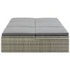 vidaXL Sun Bed Grey and Dark Grey