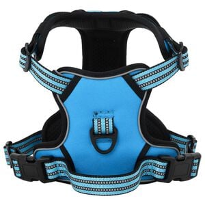 vidaXL Dog Harness Blue Polyester Small Lightweight Small Dog Harness