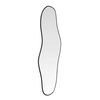 vidaXL Wall Mirror Black Glass 39.4 x 17.7 in Wall mounting