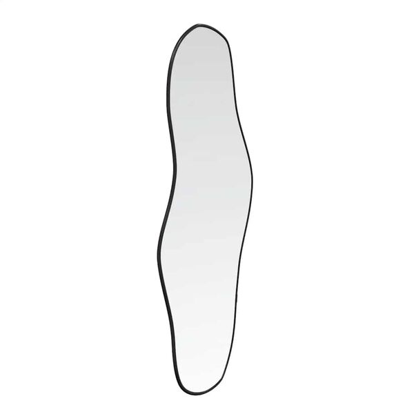 vidaXL Wall Mirror Black Glass 39.4 x 17.7 in Wall mounting