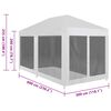 vidaXL Party Tent with 6 Mesh Sidewalls 19.7' x 9.8'