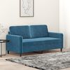 vidaXL 2-seater Sofa Blue Velvet 55.1 in wide Appealing Design Sofa