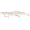 vidaXL Day Bed White Solid pine wood 2x Expandable Day Bed