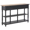 vidaXL Console Table Black and brown Engineered wood, solid pine wood