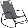vidaXL Sun Lounger Set of 2 Grey Powder-coated steel, textilene Standard