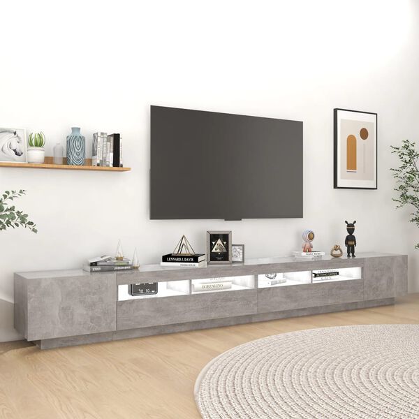 vidaXL TV Cabinet Concrete gray Engineered wood Large TV Cabinet