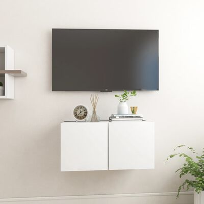 vidaXL Hanging TV Stand White 23.6"x11.8"x11.8"
