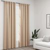vidaXL Linen-Look Blackout Curtains with Hooks 2 pcs Beige 55.1x96.5"