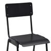 vidaXL Bar Chair Set of 2 Black Solid Plywood, Powder-Coated Steel