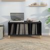 vidaXL Record Cabinet Black Engineered wood, solid eucalyptus wood Medium