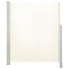vidaXL Side Awning Cream screen with grey stand