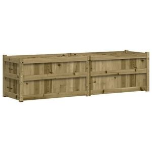 vidaXL Garden Planter Natural Pine Treated Pine Wood 70.9 x 19.7 x 19.7 in
