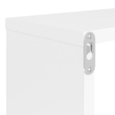 vidaXL Wall Cube Shelves 6 pcs White 31.5"x5.9"x10.4" Engineered Wood