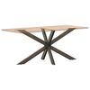 vidaXL Dining Table Leg Spider Shape Natural Steel 59.1 x 30.7 x (28.3-28.7) " Steel