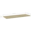 vidaXL Shelf Set of 4 Sonoma oak Engineered wood 23.6 x 7.9 x 0.6 in