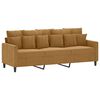 vidaXL Sofa Set Brown Velvet (100% polyester), metal, textilene, plywood
