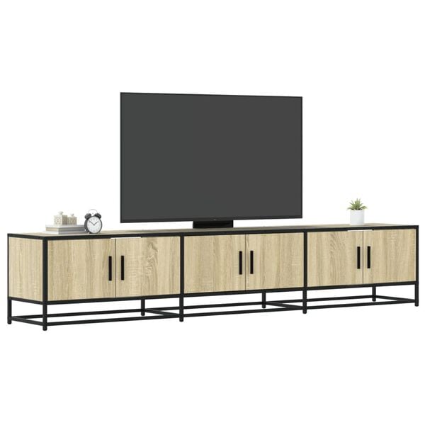 vidaXL TV Cabinet Sonoma oak Engineered wood, metal Large Durable